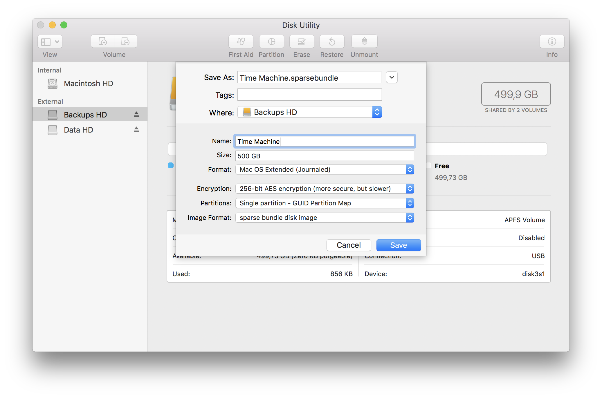 APFS Time Machine disk image