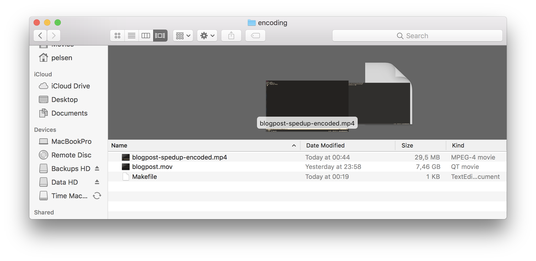 Video before and after transcoding with ffmpeg